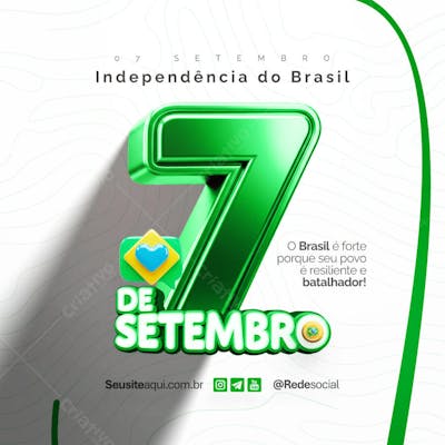 07 de Setembro Dia da Independência do Brasil Social Media PSD Editável (5)
