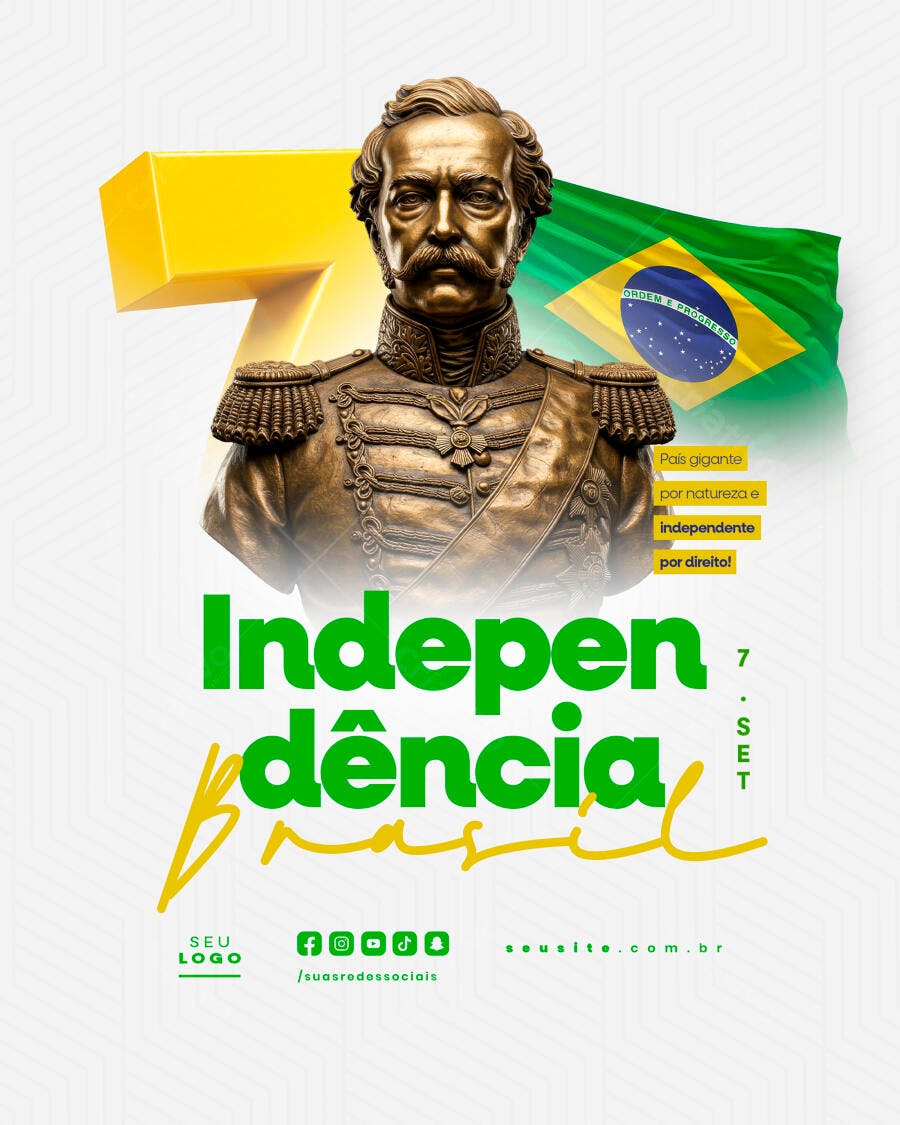 Flyer para 7 de Setembro PSD Editável