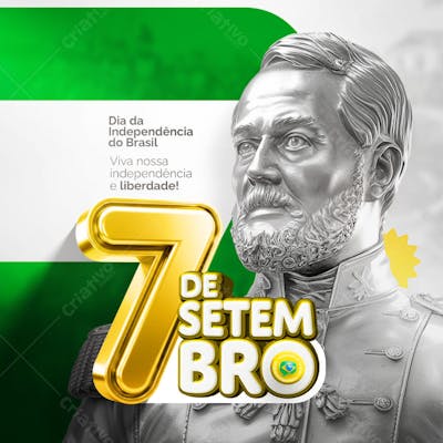 07 de Setembro Dia da Independência do Brasil Social Media PSD Editável (3)