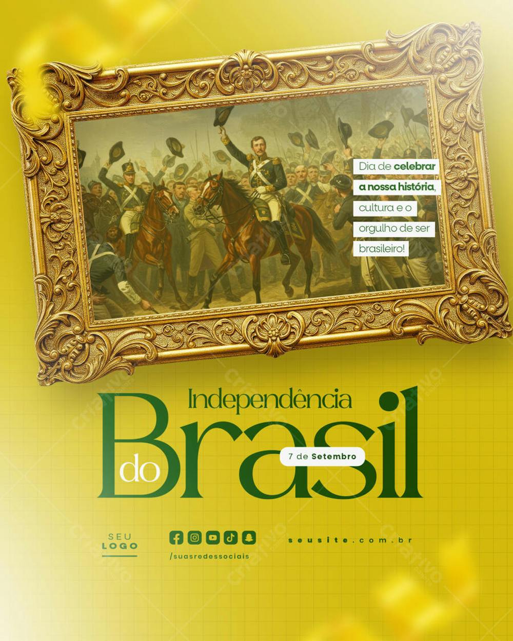 Independência do Brasil 7 de Setembro Feed social media editável  (19)