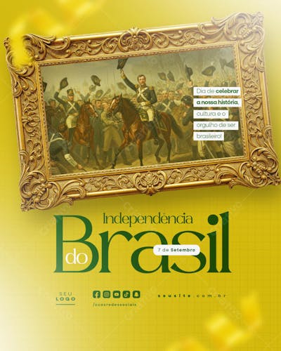 Independência do Brasil 7 de Setembro Feed social media editável  (19)