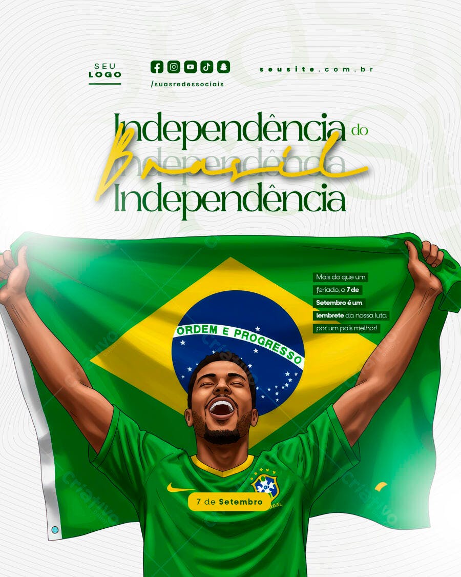 Flyer 7 de Setembro PSD Editável