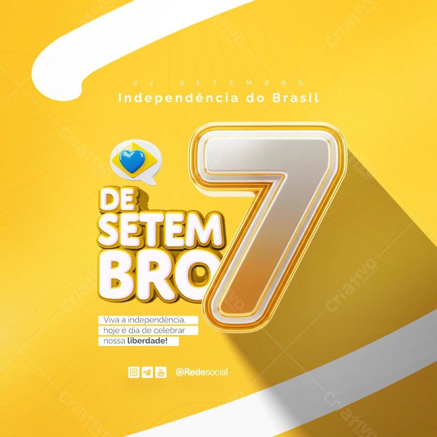 Flyer 7 de Setembro Independência PSD Editável