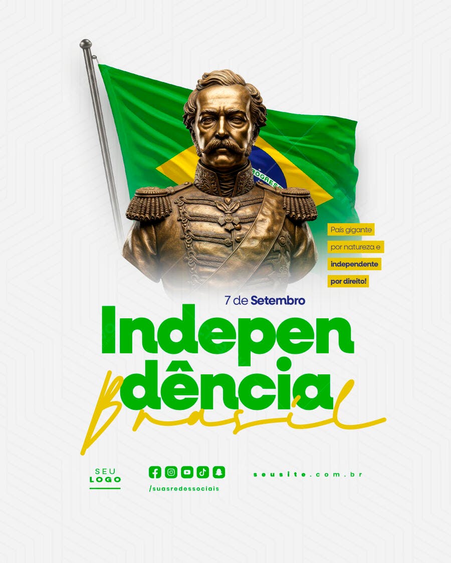 Flyer 7 de Setembro Independência PSD Editável