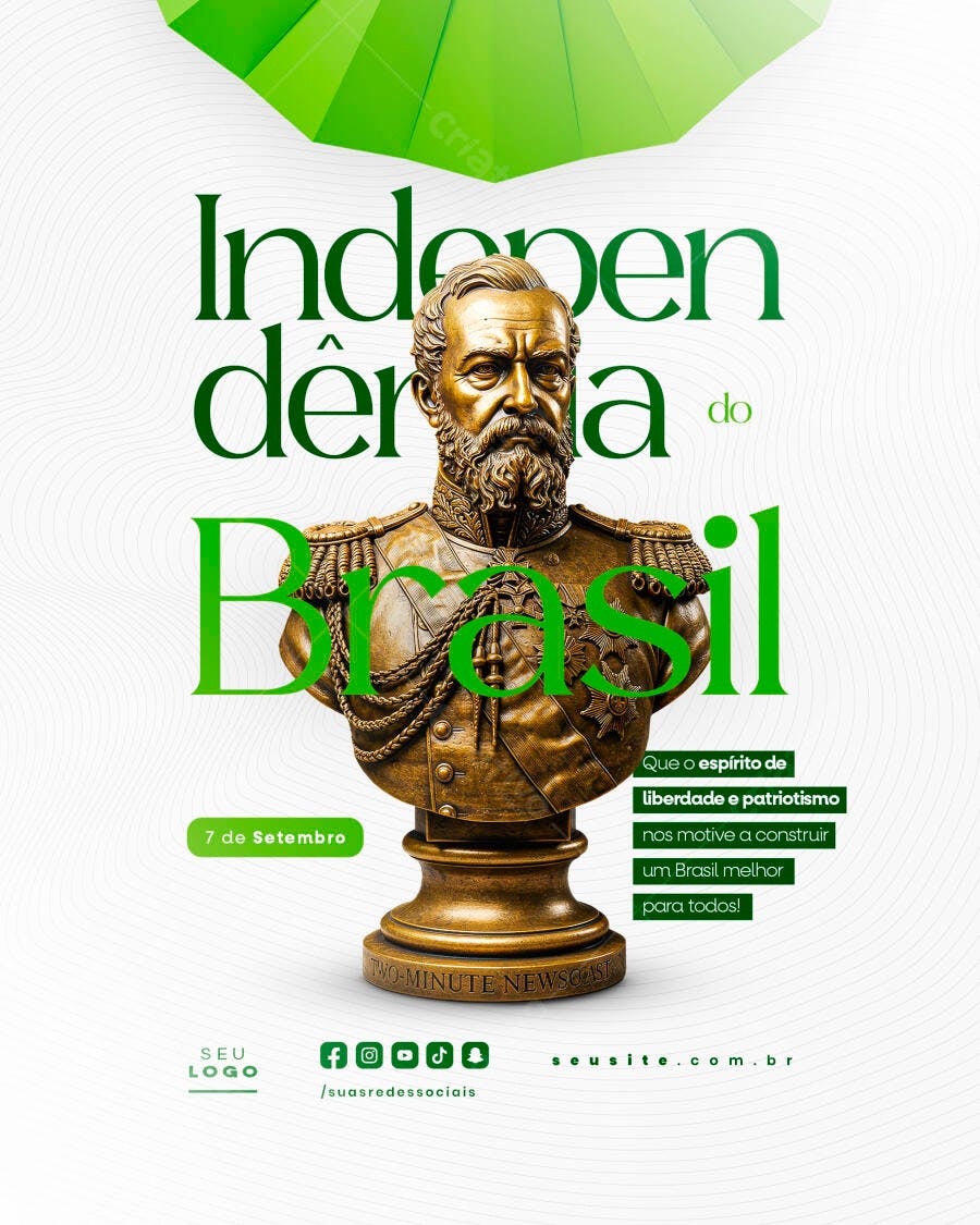 Flyer 7 de Setembro Independência do Brasil PSD Editável