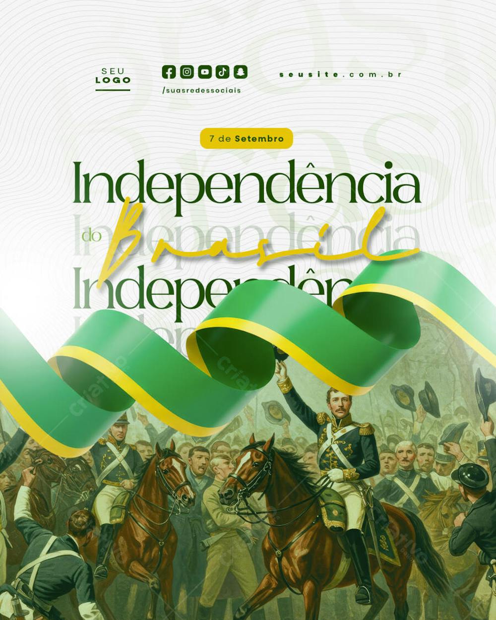 Independência do Brasil 7 de Setembro Feed social media editável  (31)