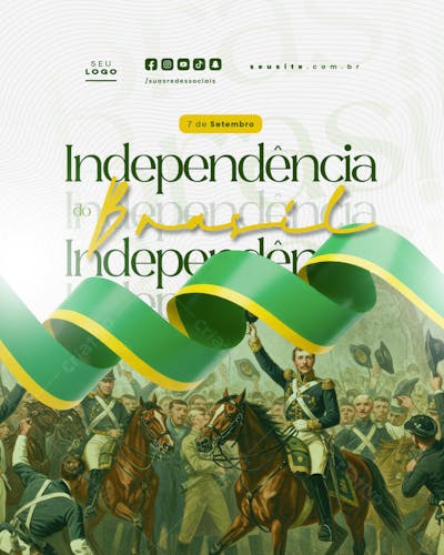 Independência do Brasil 7 de Setembro Feed social media editável  (31)