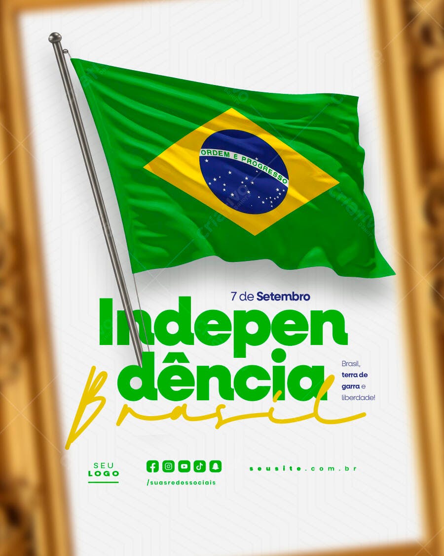 Flyer 7 de Setembro Independência PSD Editável
