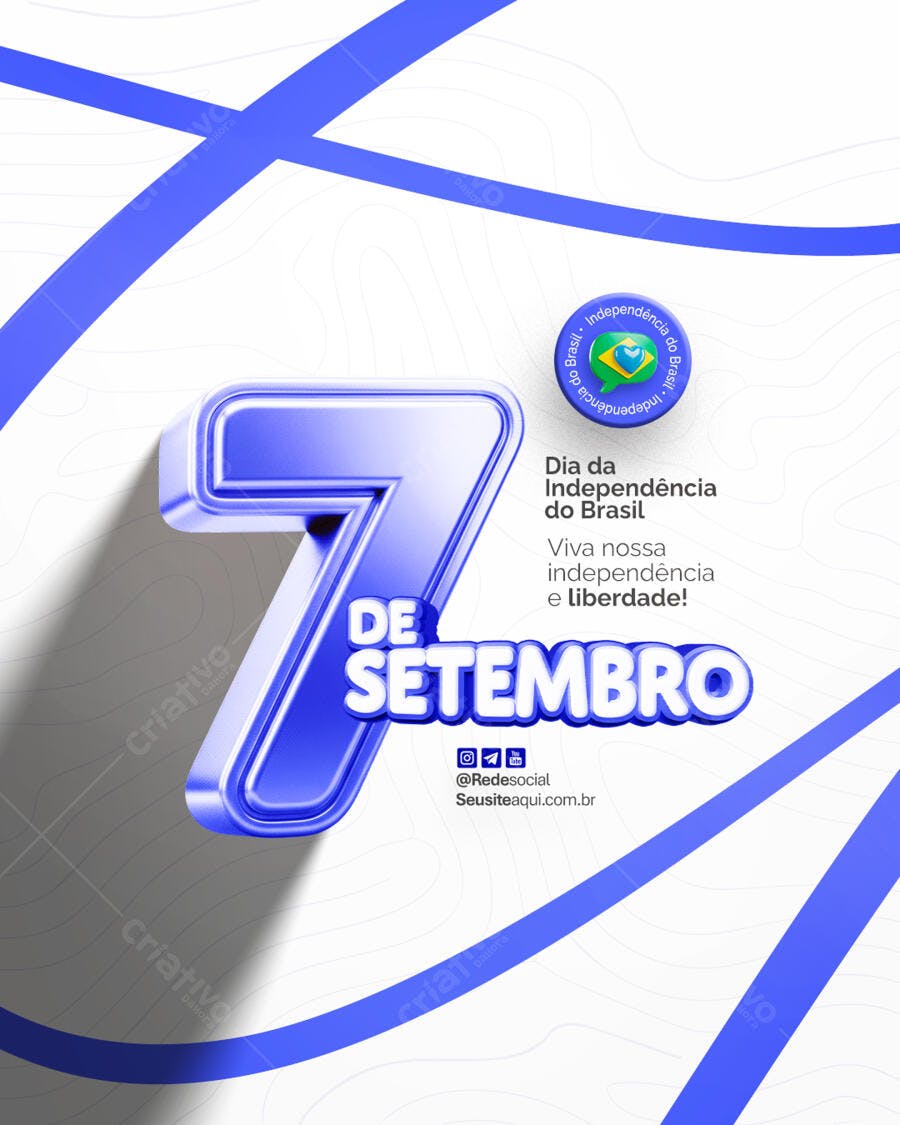 Flyer 7 de Setembro PSD Editável