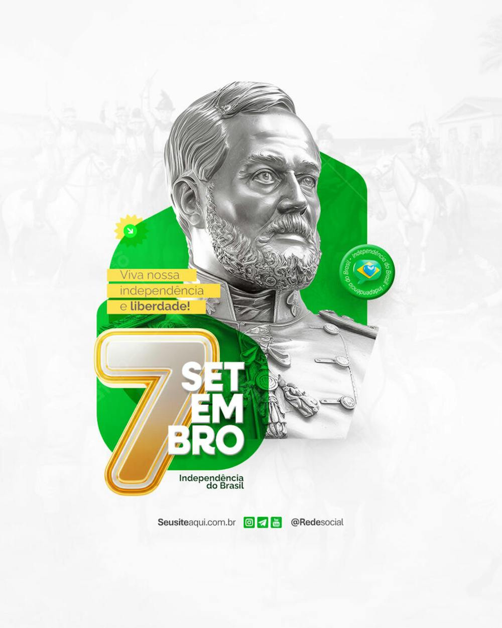 07 de Setembro Dia da Independência do Brasil Social Media PSD Editável (11)