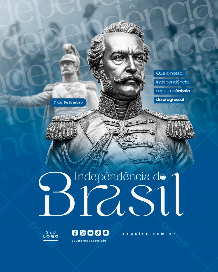 Flyer 7 de Setembro Independência PSD Editável