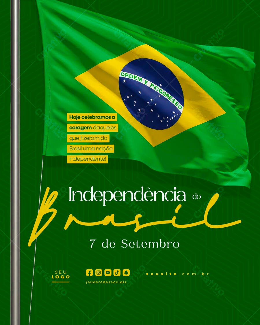 Flyer para 7 de Setembro PSD Editável