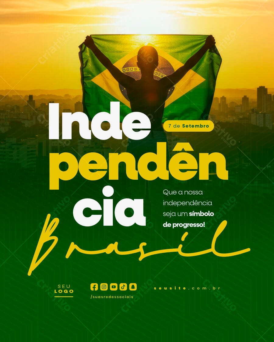 Flyer 7 de Setembro PSD Editável
