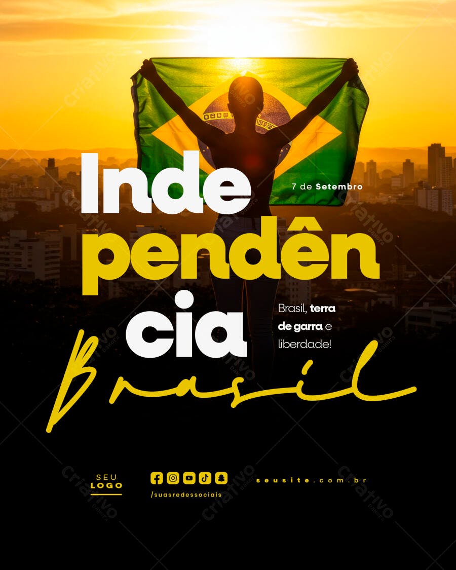 Flyer para o 7 de Setembro PSD Editável