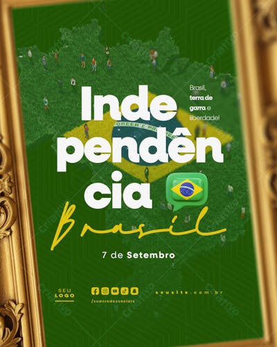 Independência do Brasil 7 de Setembro Feed social media editável  (9)