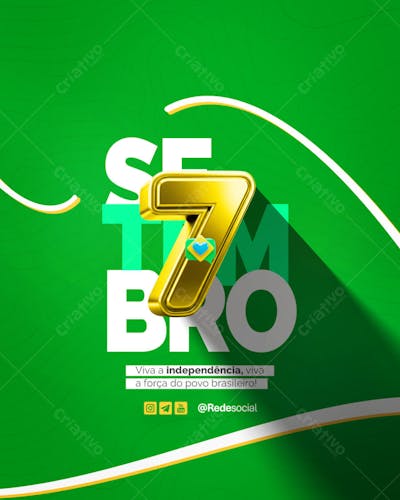 07 de Setembro Dia da Independência do Brasil Social Media PSD Editável (16)