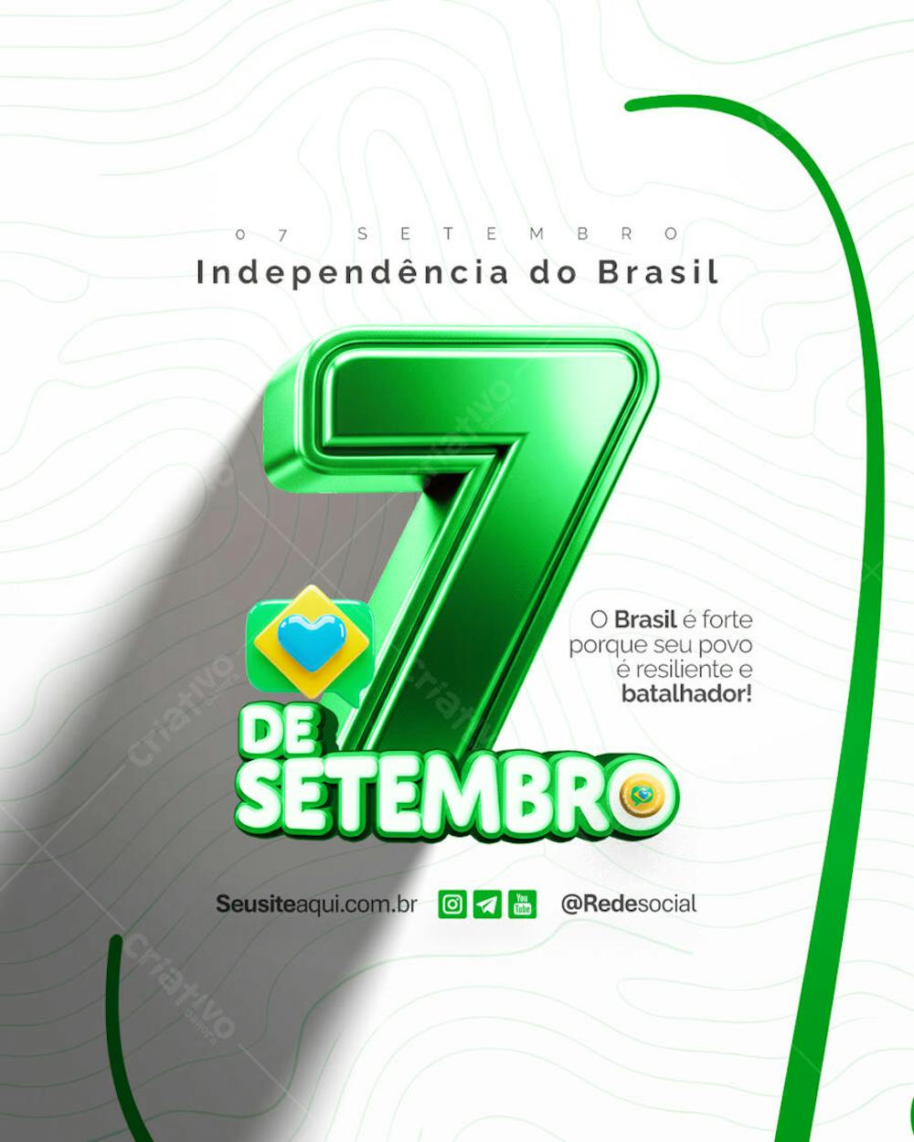 07 de Setembro Dia da Independência do Brasil Social Media PSD Editável (15)
