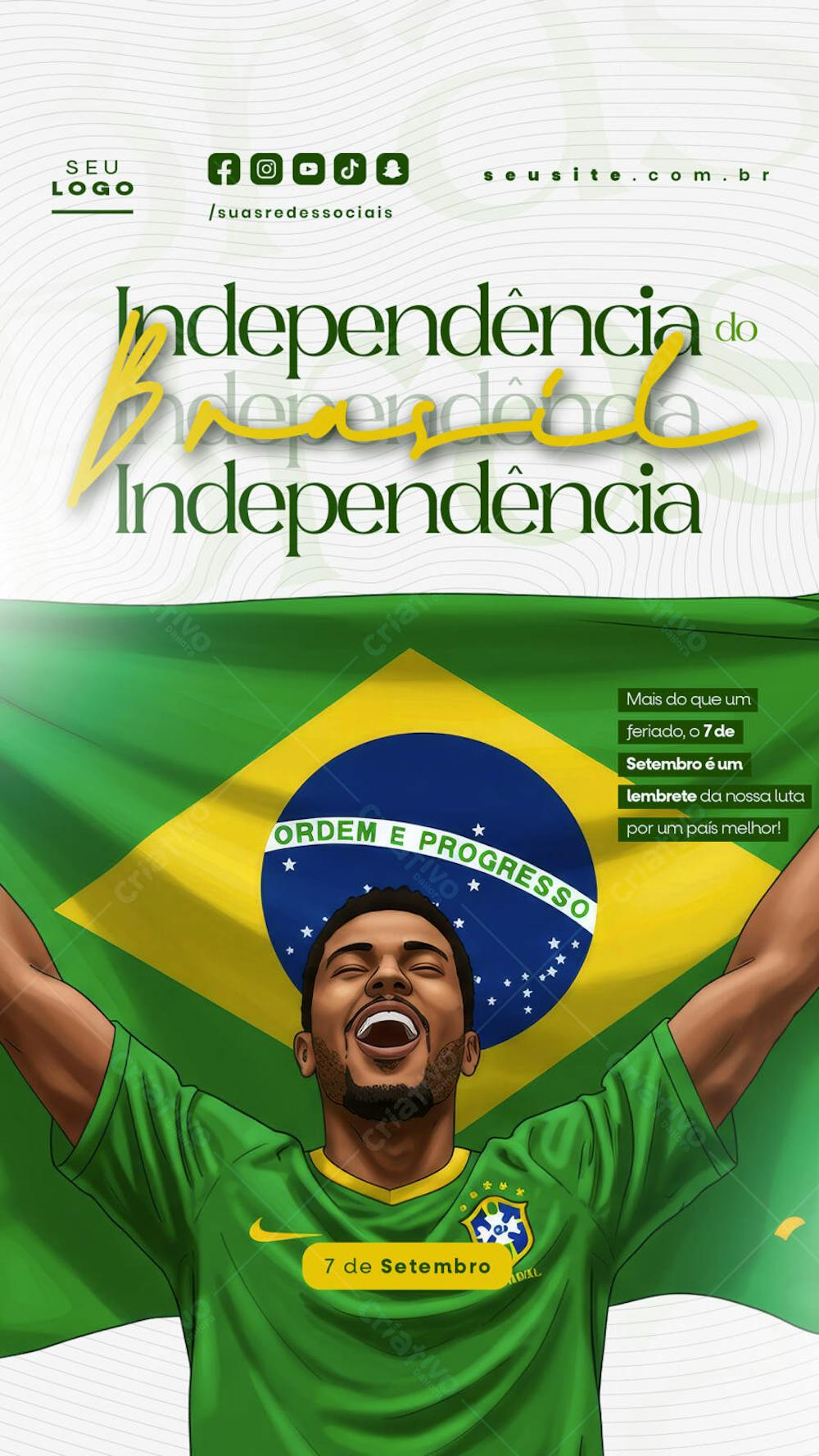Independência do Brasil 7 de Setembro Story social media editável  (31)