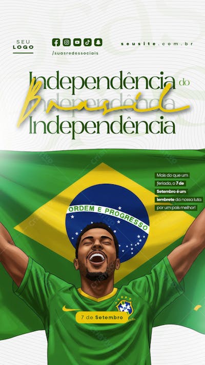 Independência do Brasil 7 de Setembro Story social media editável  (31)