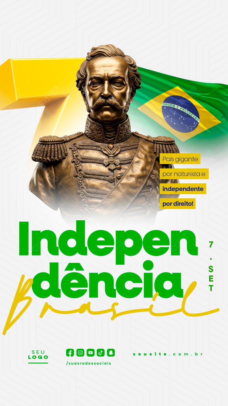 Flyer 7 de Setembro Independência PSD Editável