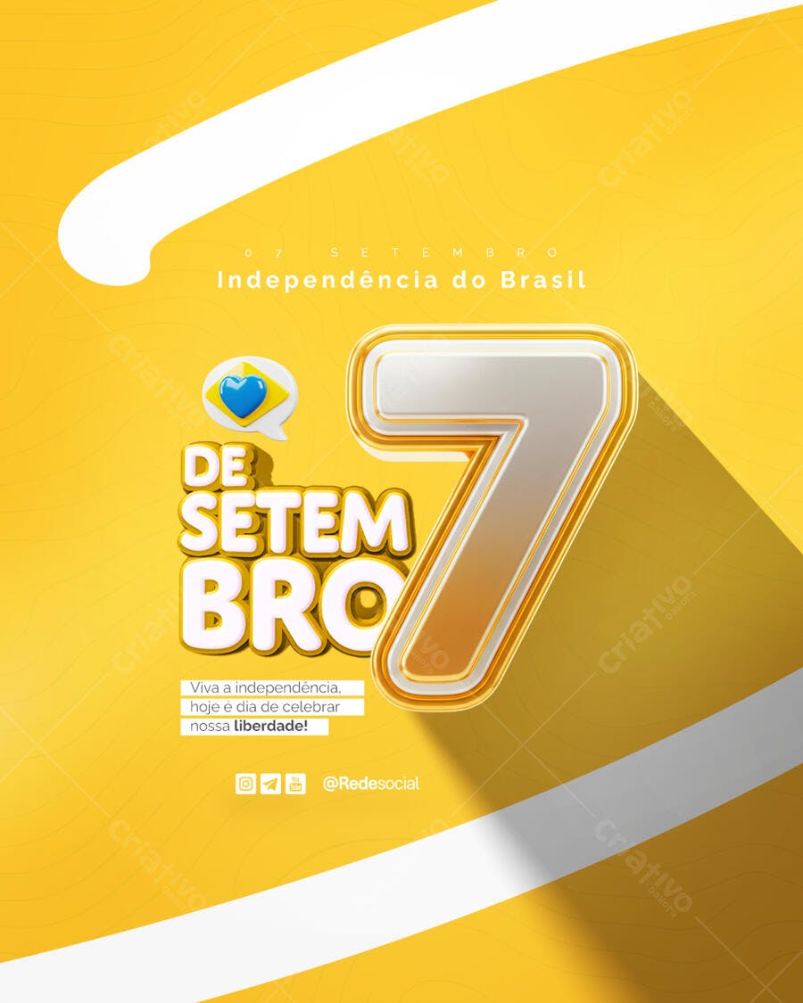 Flyer 7 de Setembro PSD Editável