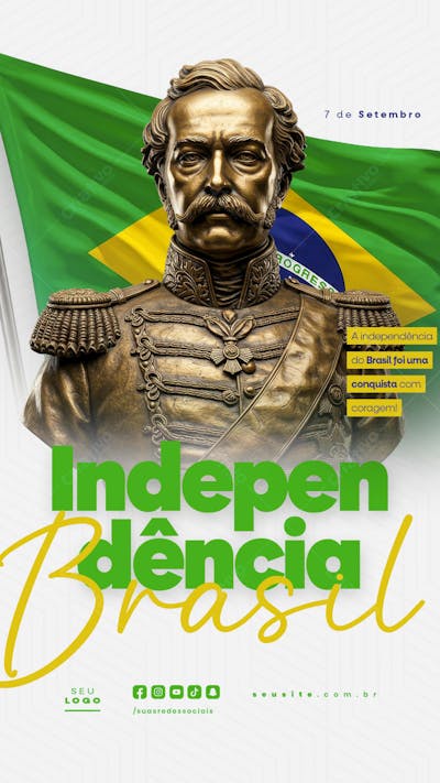 Independência do Brasil 7 de Setembro Story social media editável  (6)