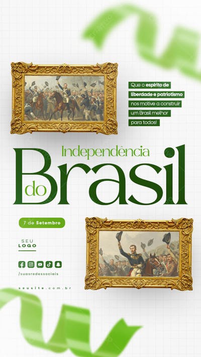 Independência do Brasil 7 de Setembro Story social media editável  (27)