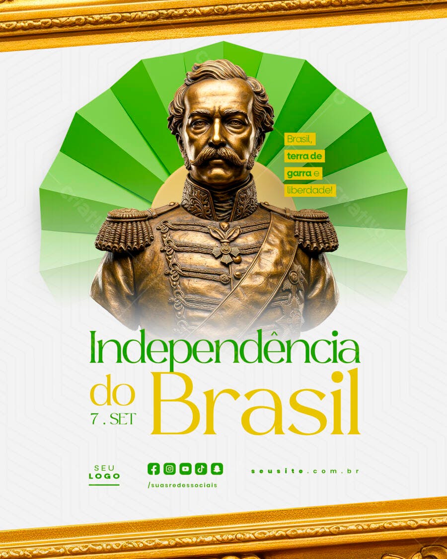 Flyer 7 de Setembro Independência do Brasil PSD Editável
