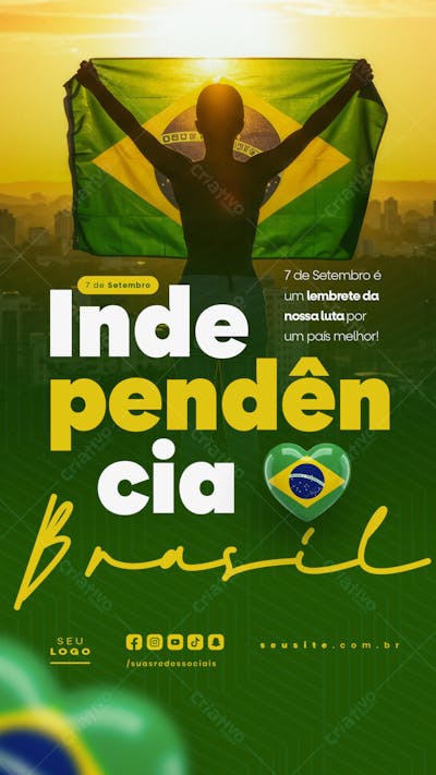 Independência do Brasil 7 de Setembro Story social media editável  (17)