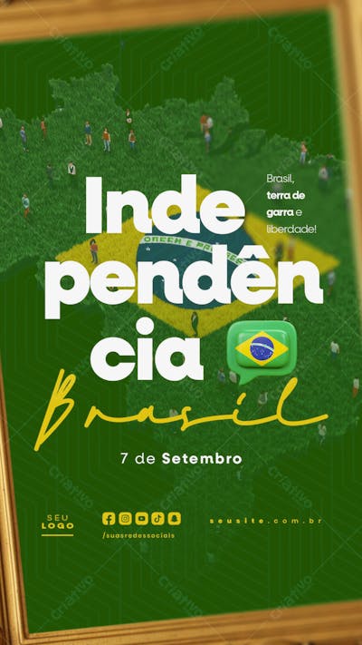 Independência do Brasil 7 de Setembro Story social media editável  (11)