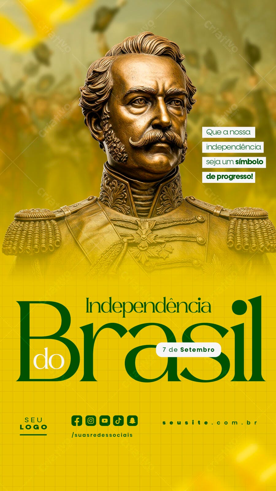 Flyer 7 de Setembro Independência do Brasil PSD Editável