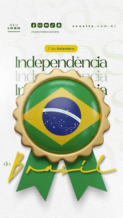 Independência do Brasil 7 de Setembro Story social media editável  (32)