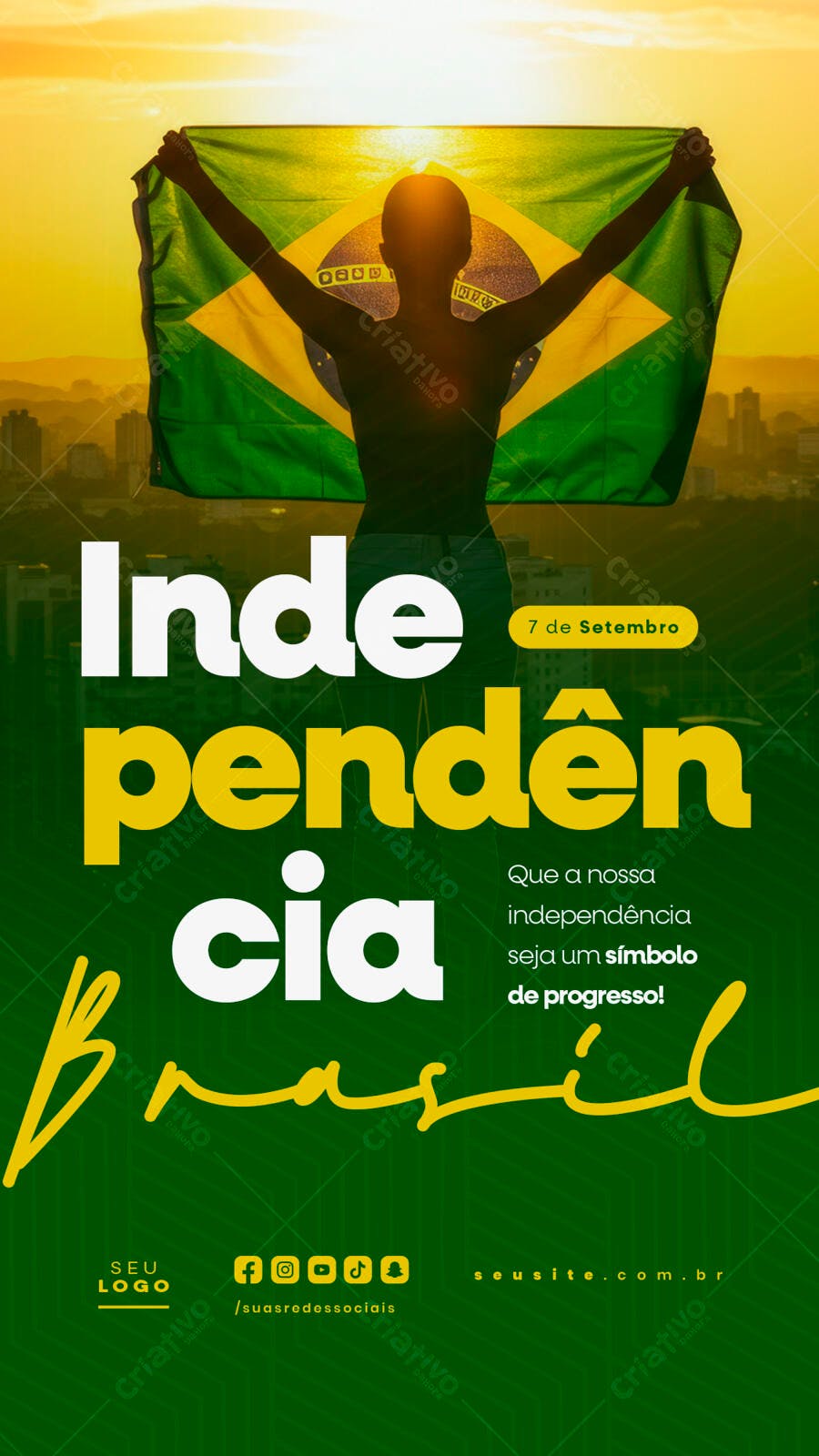 Flyer 7 de Setembro Independência PSD Editável
