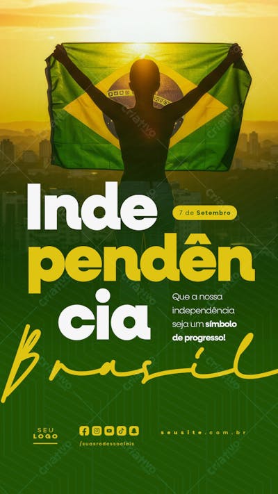 Independência do Brasil 7 de Setembro Story social media editável  (13)