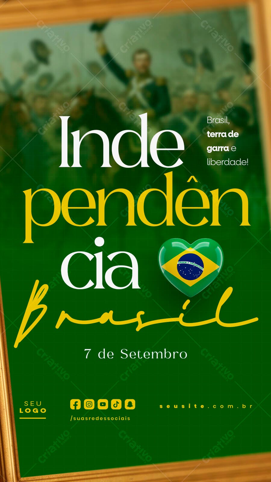 Flyer 7 de Setembro Independência PSD Editável