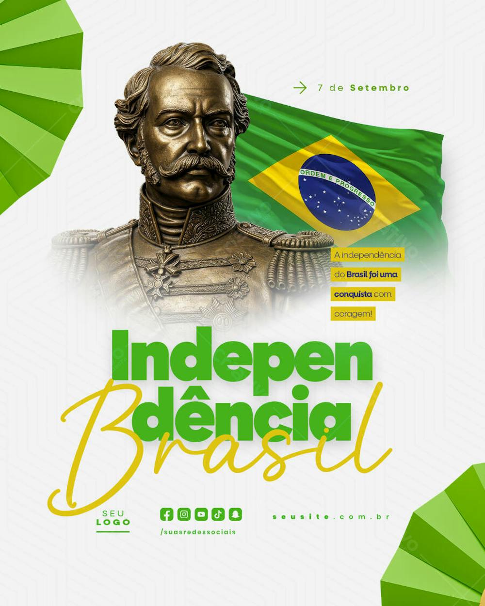 Independência do Brasil 7 de Setembro Feed social media editável  (8)