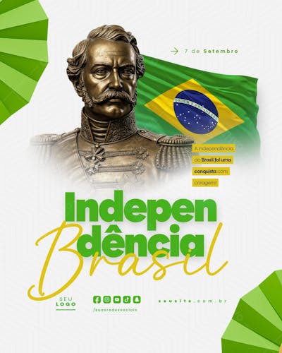 Independência do Brasil 7 de Setembro Feed social media editável  (8)
