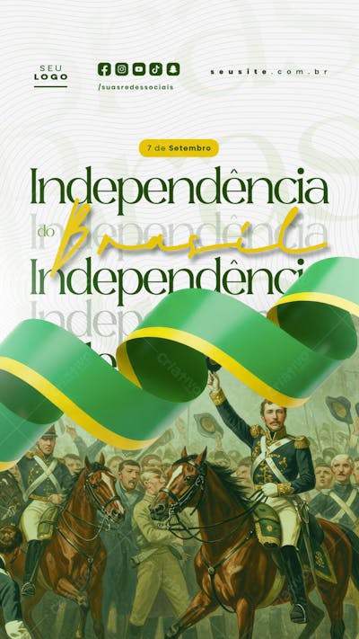 Independência do Brasil 7 de Setembro Story social media editável  (1)