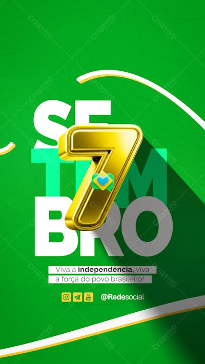 07 de Setembro Dia da Independência do Brasil Social Media PSD Editável (26)