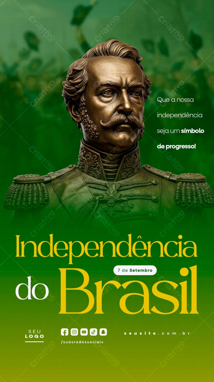 Flyer 7 de Setembro Independência do Brasil PSD Editável