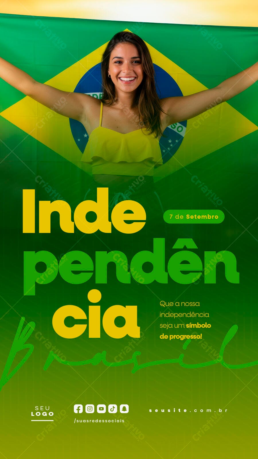 Flyer 7 de Setembro Independência PSD Editável