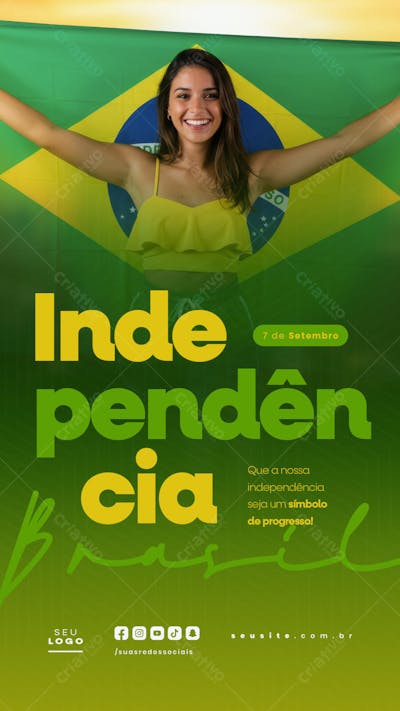 Independência do Brasil 7 de Setembro Story social media editável  (14)