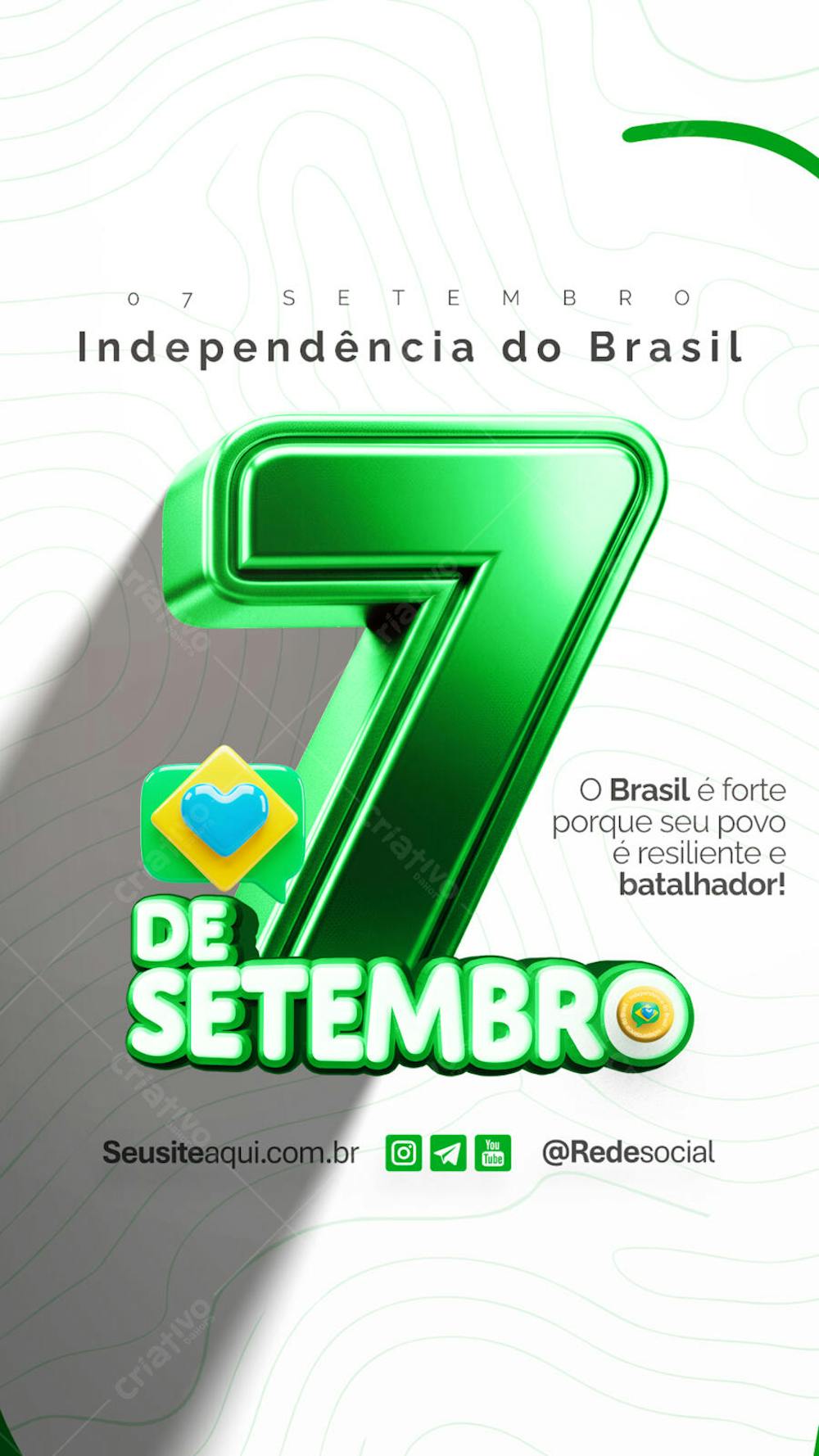 07 de Setembro Dia da Independência do Brasil Social Media PSD Editável (25)