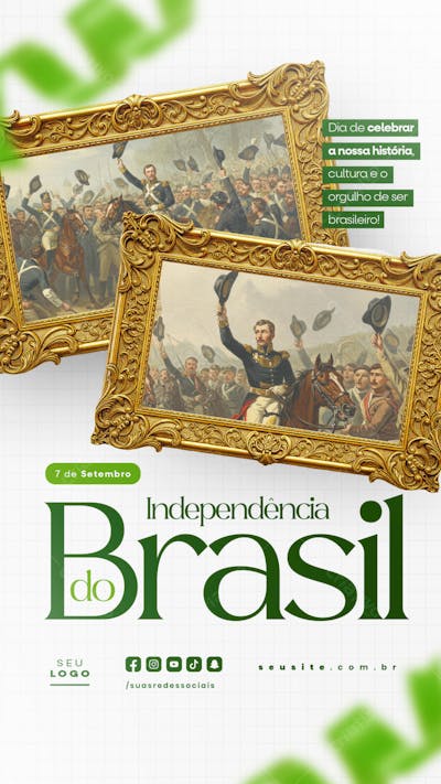 Independência do Brasil 7 de Setembro Story social media editável  (25)