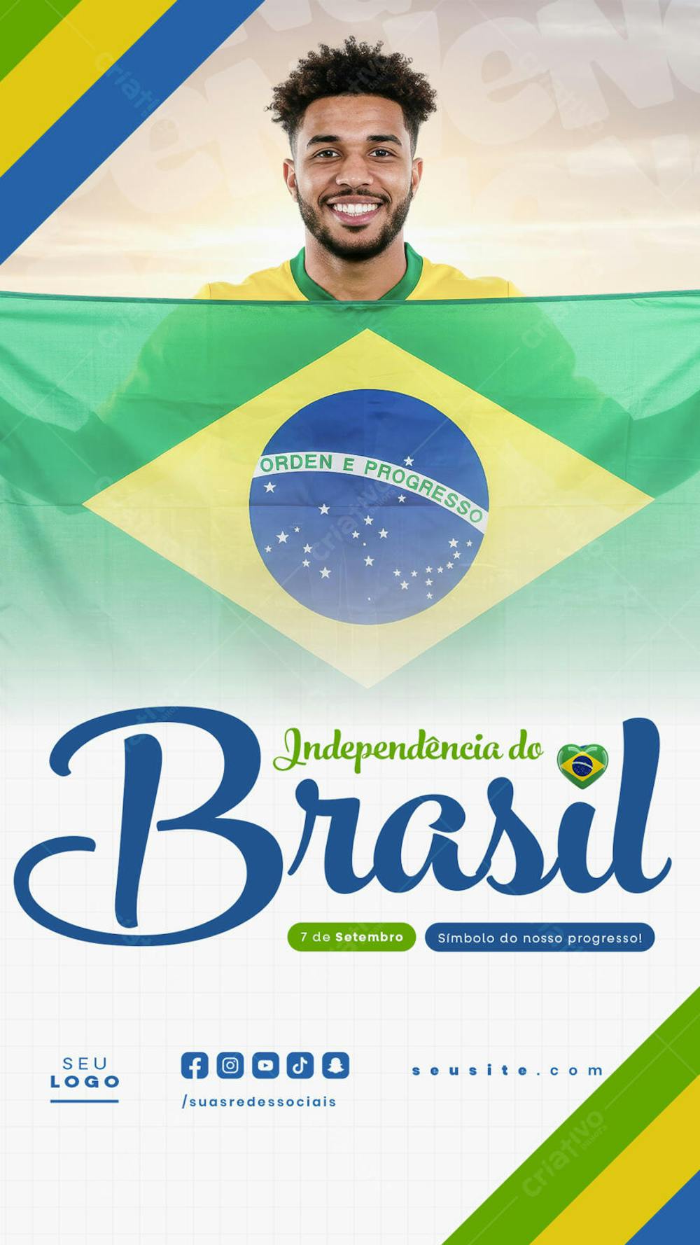 Independência do Brasil 7 de Setembro Story social media editável  (24)