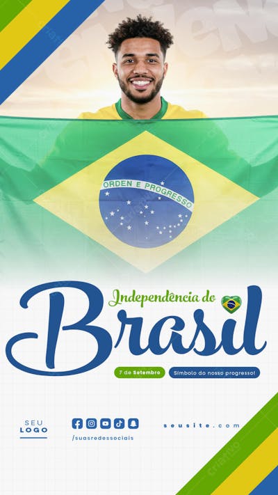 Independência do Brasil 7 de Setembro Story social media editável  (24)