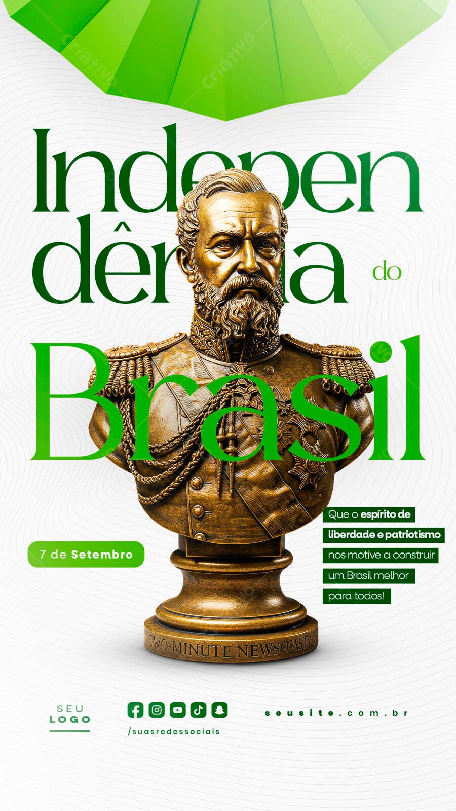 Flyer 7 de Setembro Independência do Brasil PSD Editável