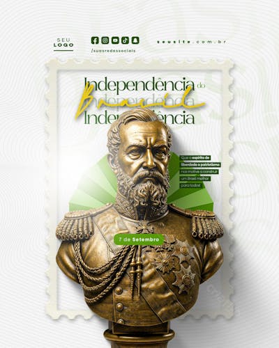 Independência do Brasil 7 de Setembro Feed social media editável  (28)