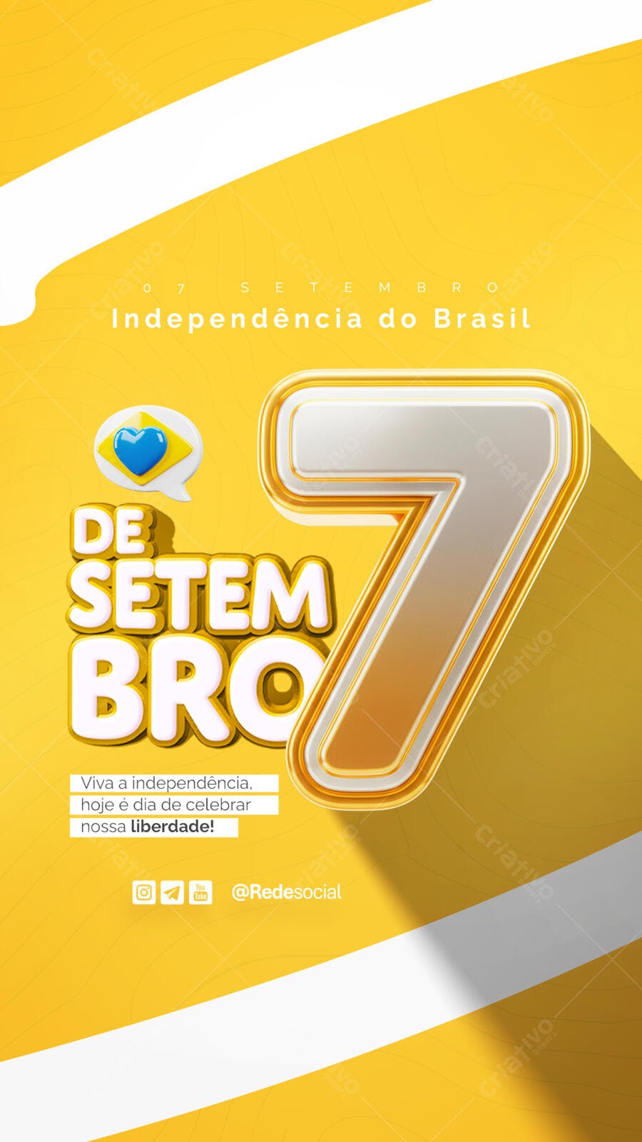 Flyer 7 de Setembro Independência PSD Editável