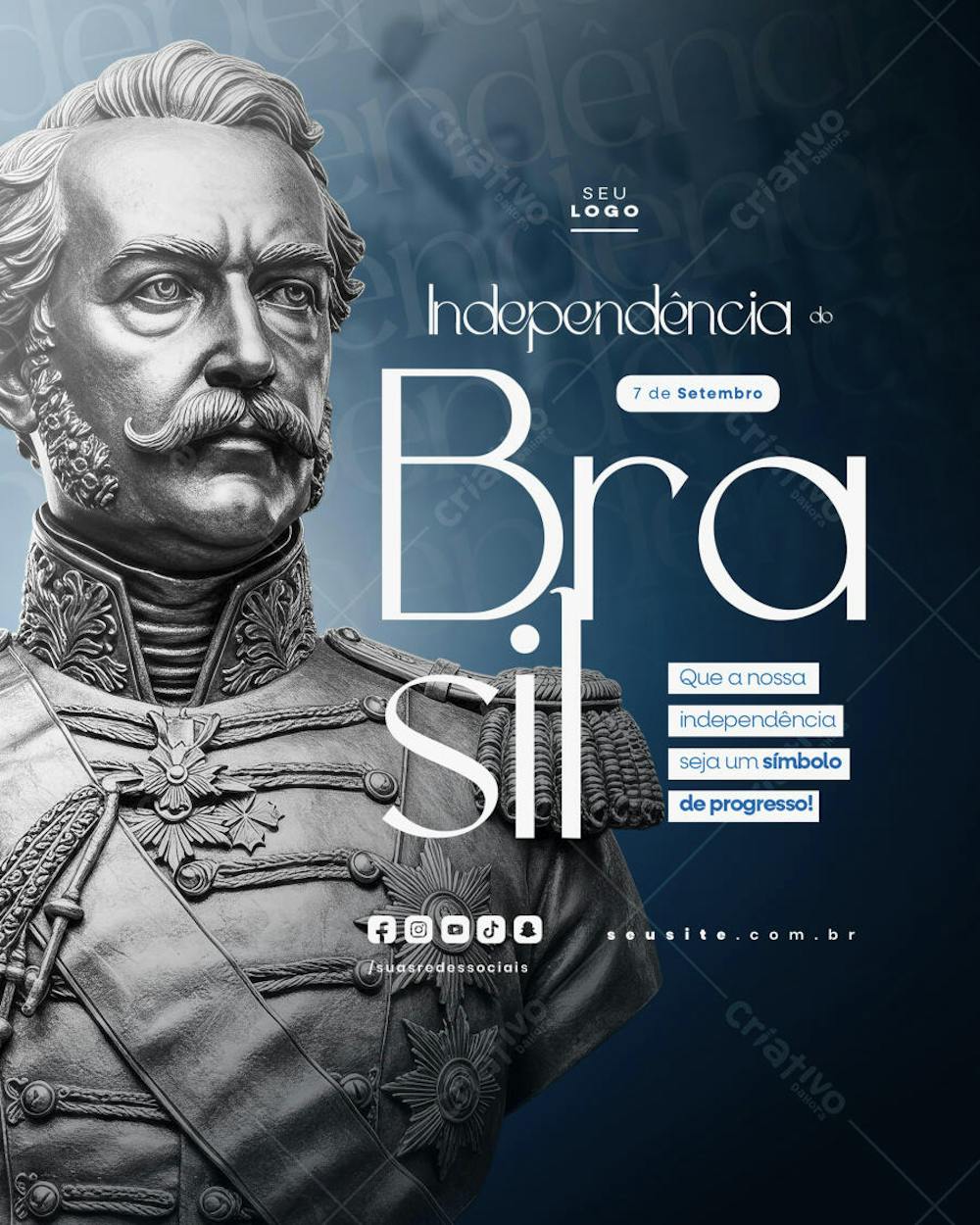 Independência do Brasil 7 de Setembro Feed social media editável  (24)